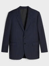 Jude Lightweight Striped Wool Twill Jacket Marine Craie - CELINE - BALAAN 1