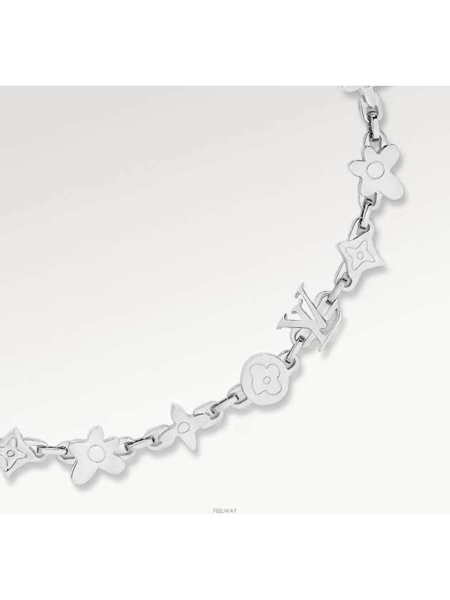 Monogram Craggy Necklace Silver - LOUIS VUITTON - BALAAN 4