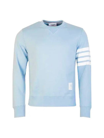 4 Bar Loopback Jersey Sweatshirt Blue - THOM BROWNE - BALAAN 1