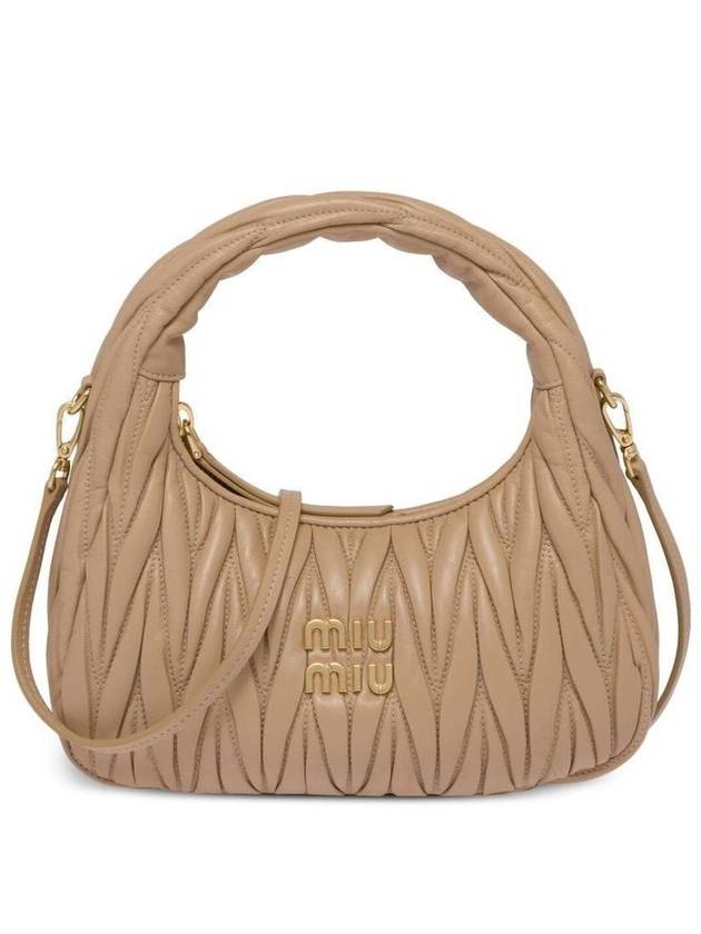 Wander Materasse Nappa Leather Mini Hobo Tote Bag Beige - MIU MIU - BALAAN 2