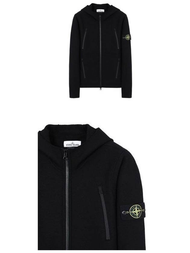 Wappen Patch Wool Zip-Up Hoodie Navy - STONE ISLAND - BALAAN 5