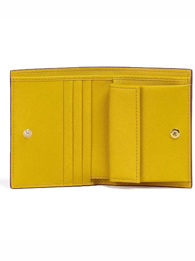 Saffiano Logo Half Wallet Yellow - MARNI - BALAAN 5