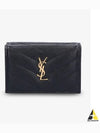 Monogram Quilted Mini Half Wallet Black - SAINT LAURENT - BALAAN 2