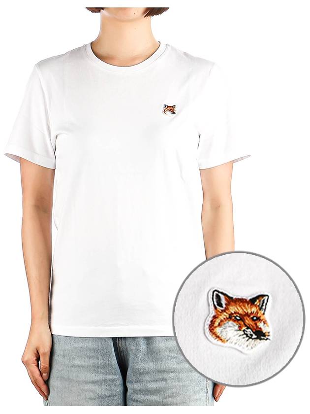 Fox Head Patch Regular Short Sleeve T-Shirt White - MAISON KITSUNE - BALAAN 2