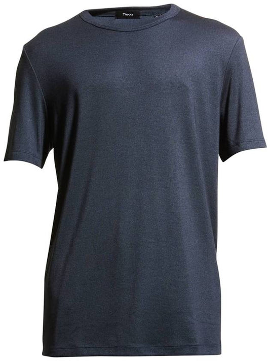 Anemone Essential Crew Neck Short Sleeve T-Shirt Navy - THEORY - BALAAN 1