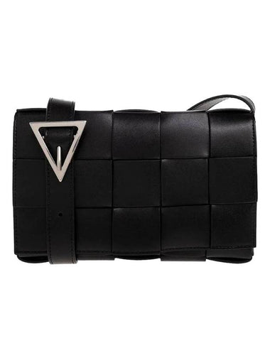 Urban Leather Crossbody Cassette Black Silver - BOTTEGA VENETA - BALAAN 1