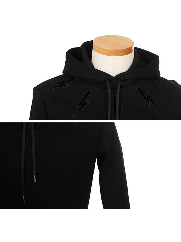 Thunder Neoprene Hoodie Black - NEIL BARRETT - BALAAN 5