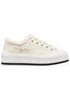 Walk'n Platform Cotton Canvas Low Top Sneakers Beige - DIOR - BALAAN 2