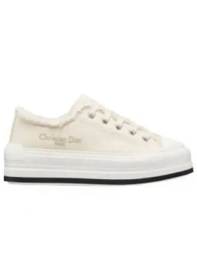 Walk'n Platform Cotton Canvas Low Top Sneakers Beige - DIOR - BALAAN 2