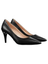 Leather Mid Heel Pumps Black - GUCCI - BALAAN 2