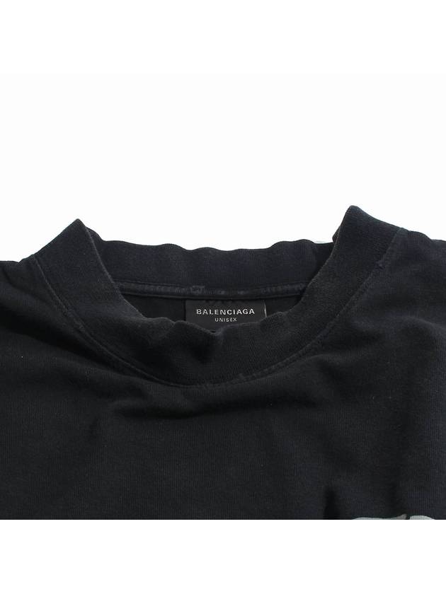 DIY College Medium Fit Short Sleeve T-Shirt Black - BALENCIAGA - BALAAN 6