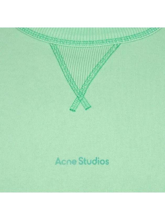 Acne Logo Print Sweatshirt Mint Green BI0082 - ACNE STUDIOS - BALAAN 8