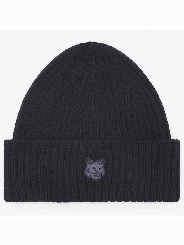 Wool Fox Head Beanie Black - MAISON KITSUNE - BALAAN 2