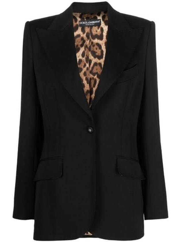 Women's Turlington Single Breasted Blazer Jacket Black - DOLCE&GABBANA - BALAAN 1