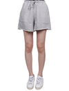 Isoli Logo Drawstring Shorts Grey - GANNI - BALAAN 3