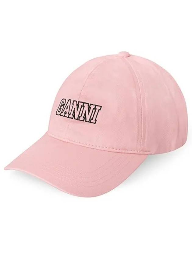 Embroid Logo Ball Cap Lilac - GANNI - BALAAN 4