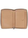 Zip-up Around Leather Card Wallet Beige Brown - JIL SANDER - BALAAN 6