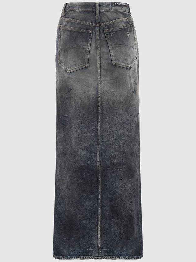 23 fw Denim Skirt WITH Back Logo Patch 744975TNW014974 B0650497487 - BALENCIAGA - BALAAN 6