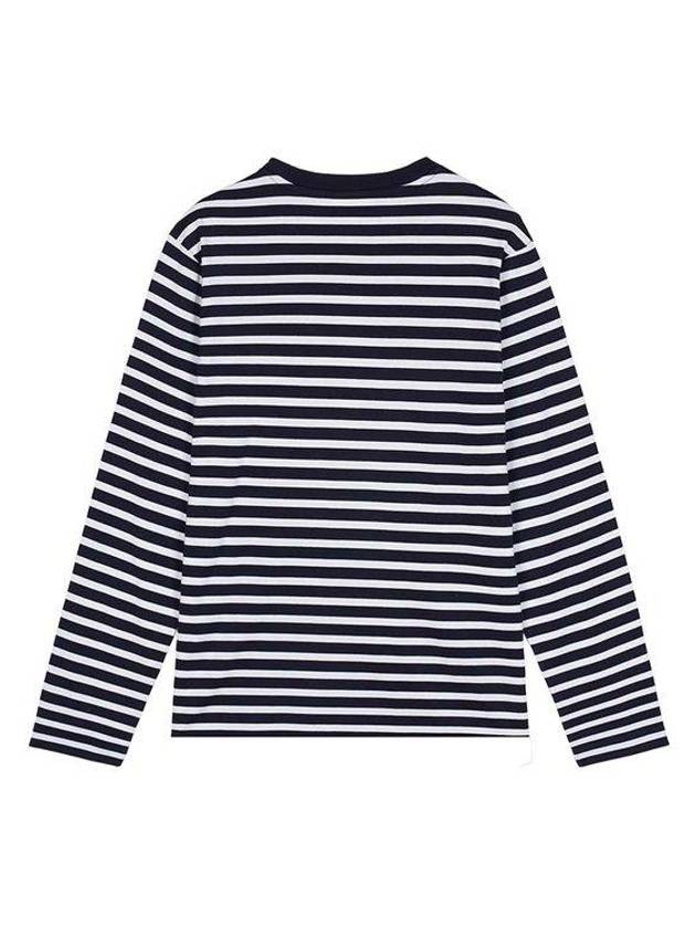 Fox Head Patch Regular Marin Long Sleeve T Shirt Navy Stripes - MAISON KITSUNE - BALAAN 3