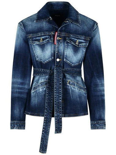 DSQUARED2 Blue Cotton Jacket - DSQUARED2 - BALAAN 1