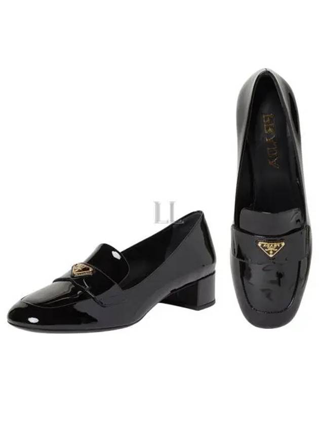 Triangle Logo Patent Leather Loafers Black - PRADA - BALAAN 2