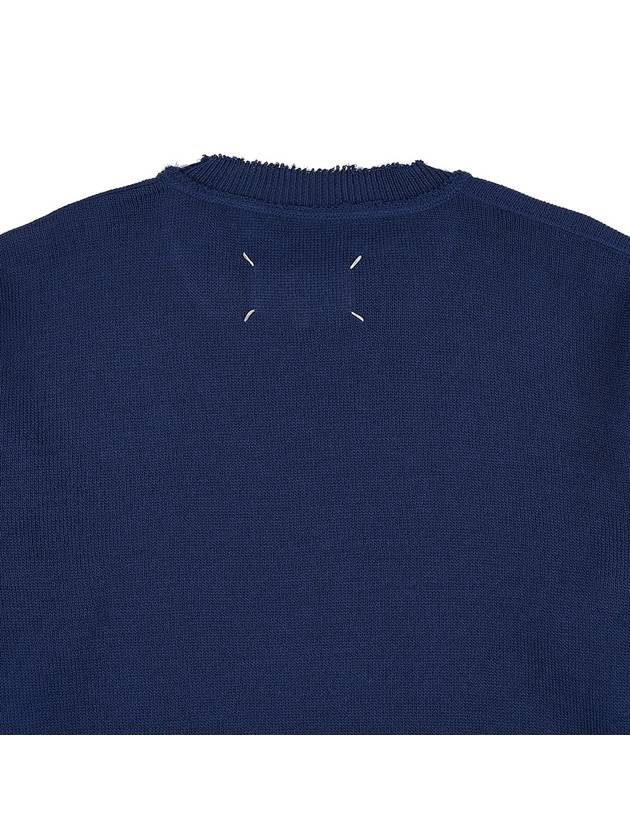 Signature Stitch Linen Knit Top Blue - MAISON MARGIELA - BALAAN 6