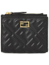 Slim Baguette Embossed FF Logo Half Wallet Black - FENDI - BALAAN 2