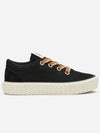 Curbies Cotton Canvas Low Top Sneakers Black - LANVIN - BALAAN 3