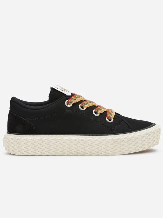 Women Cotton Canvas Kirby Black Sneakers FW SKIK01 CAN 10 - LANVIN - BALAAN 3