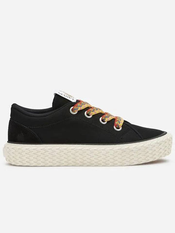 Women Cotton Canvas Kirby Black Sneakers FW SKIK01 CAN 10 - LANVIN - BALAAN 1