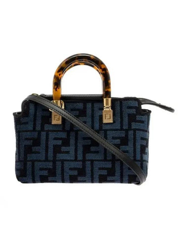 By The Way FF Motif Small Tote Bag Blue - FENDI - BALAAN 1