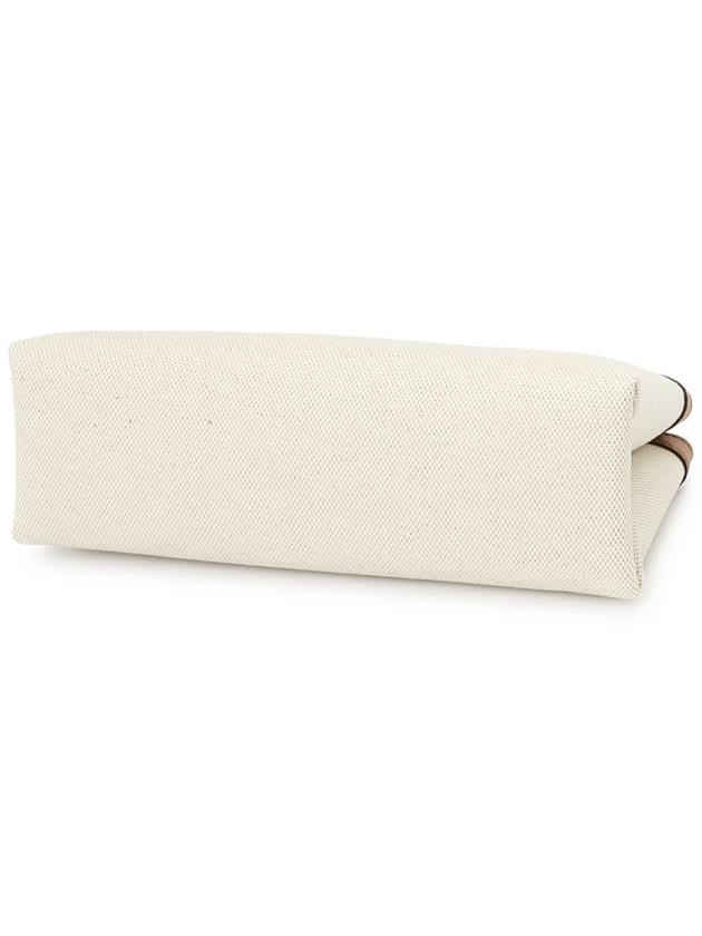 V logo signature canvas clutch bag brown beige - VALENTINO - BALAAN 6