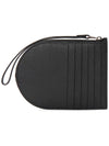 Pin D Soft Grain Leather Card Wallet Black - DELVAUX - BALAAN 3