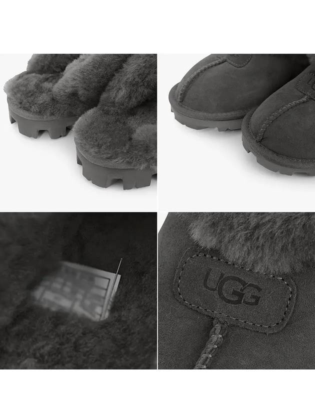 Women's Coquette Slippers Dark Grey - UGG - BALAAN 5