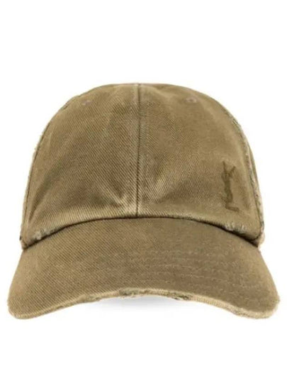 Cassandre Cotton Ball Cap Olive - SAINT LAURENT - BALAAN 2