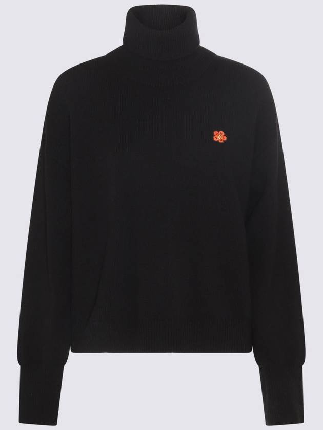 Boke Flower Wool Turtleneck Black - KENZO - BALAAN 2