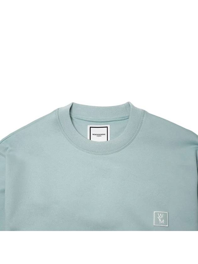 Men's Back Logo Printing Crew Neck Sweatshirt Sweatshirt Mint W233TS27717M - WOOYOUNGMI - BALAAN 3