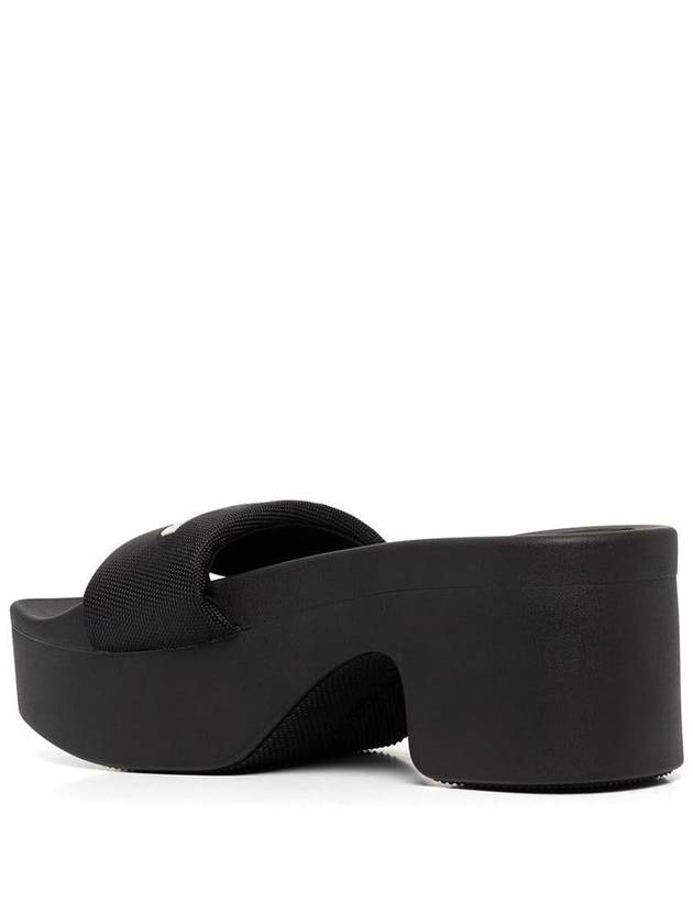 Platform Slide Nylon Slippers Black - ALEXANDER WANG - BALAAN 4