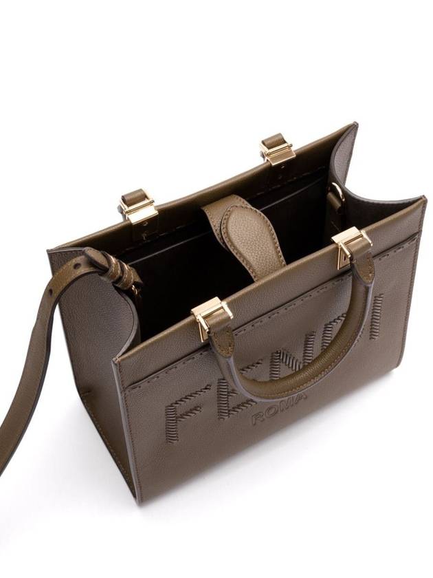 Logo Sunshine Small Tote Bag Green - FENDI - BALAAN 6