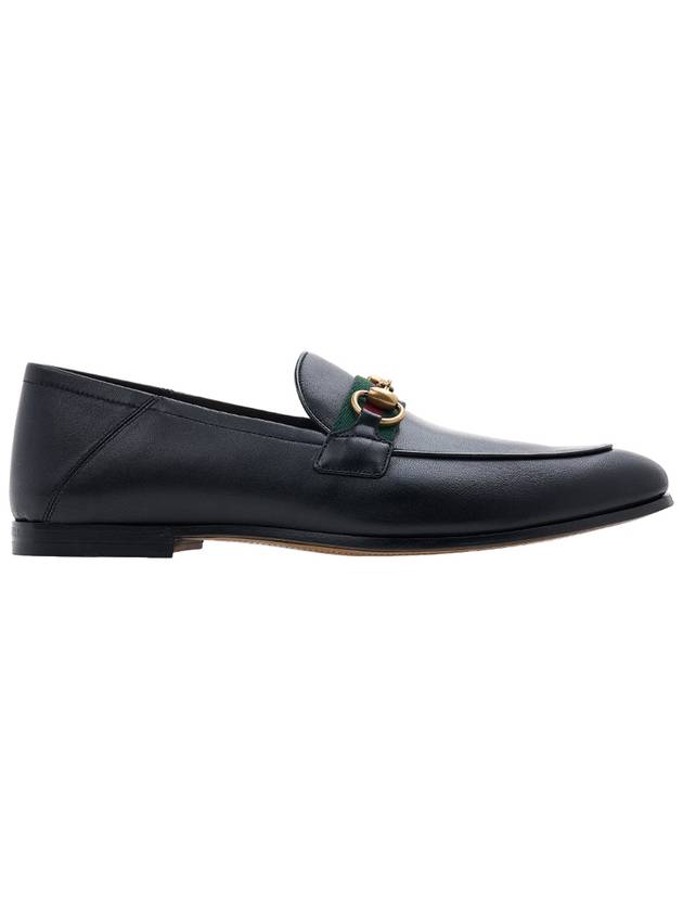 Horsebit Leather Loafers Black - GUCCI - BALAAN 3