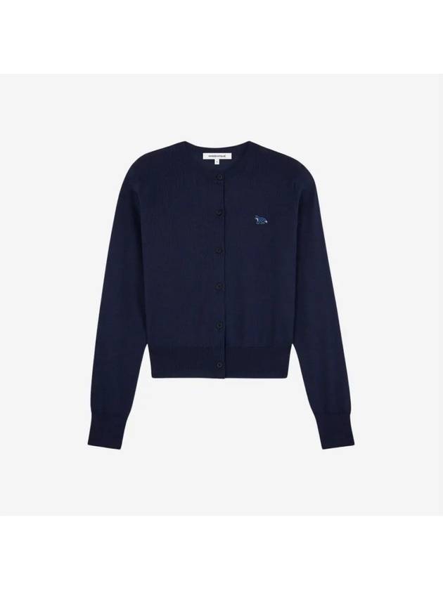 Baby Fox Patch Regular Cardigan Blue - MAISON KITSUNE - BALAAN 4