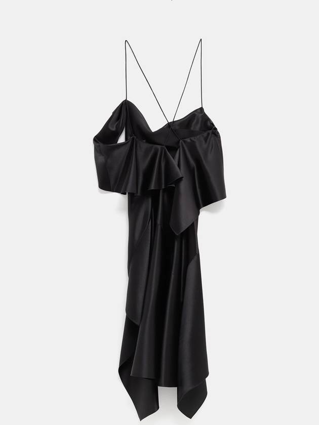 Asymmetric Draped Dress in Satin - GIVENCHY - BALAAN 2