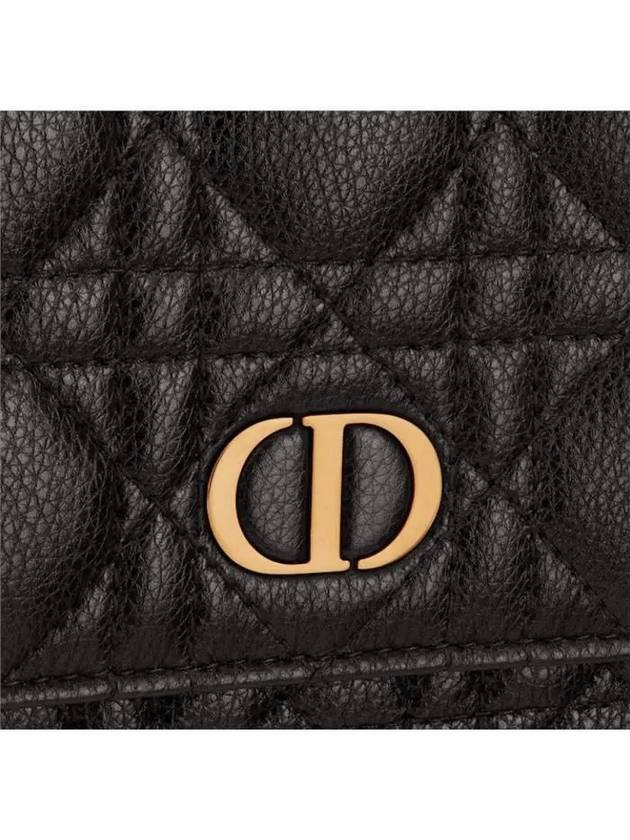 Caro Supple Cannage Calfskin Pouch Bag Black - DIOR - BALAAN 7