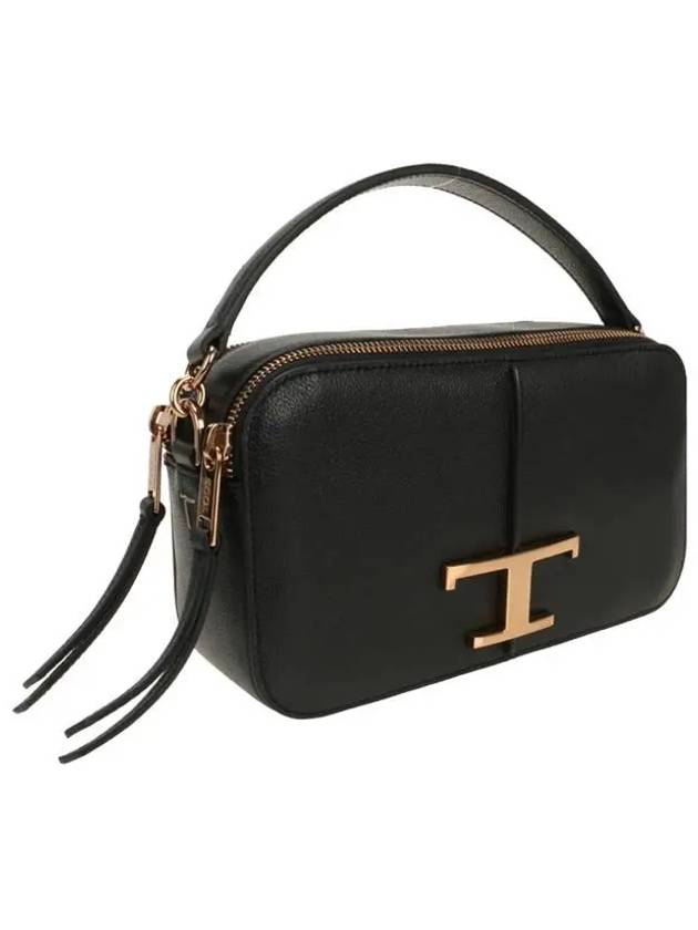 T Timeless Leather Cross Bag Black - TOD'S - BALAAN 3