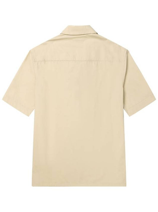 24SS Men's Cotton Overfit Short Sleeve Shirt Cream SWDQECSH01CR - SOLEW - BALAAN 2