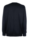 Logo Intarsia Crew Neck Sweatshirt Black - PRADA - BALAAN 3