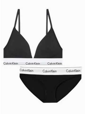 Underwear Women s Modern Cotton Triangle Set Black - CALVIN KLEIN - BALAAN 1