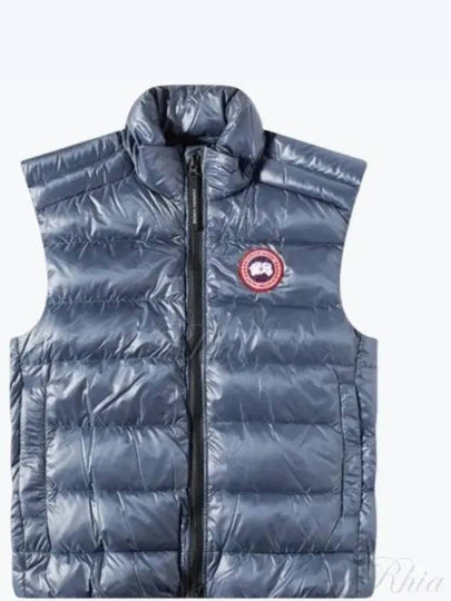 Crofton Logo Patch Padding Vest Ozone Blue - CANADA GOOSE - BALAAN 2