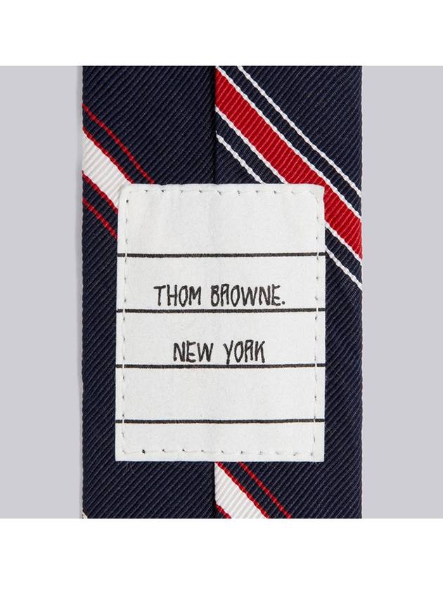 Men's Diagonal Stripe Classic Tie Blue - THOM BROWNE - BALAAN.