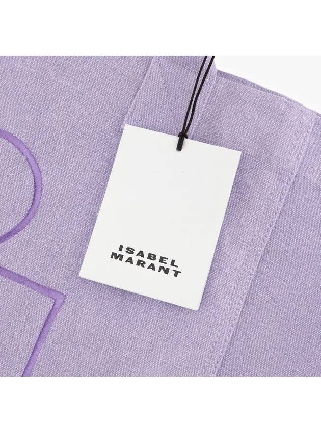 Yenky Logo Washed Cotton Tote Bag Lilac - ISABEL MARANT - BALAAN 4